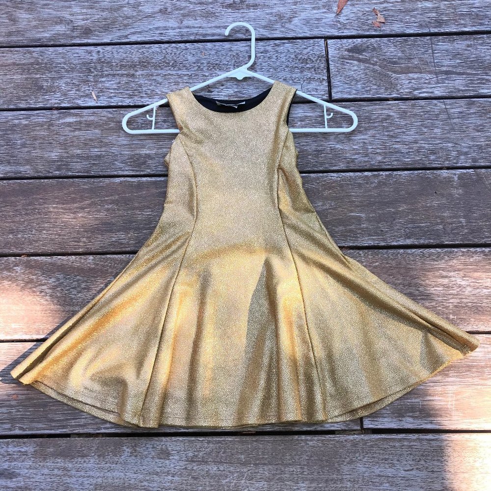 Les Tout Petite Gold Shimmer Dress